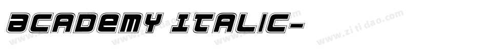 Academy Italic字体转换